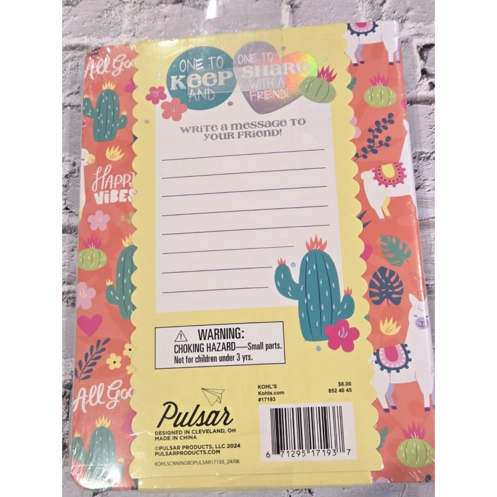 BFF Pen And Necklace Journal, 6 Pieces, Factory Sealed